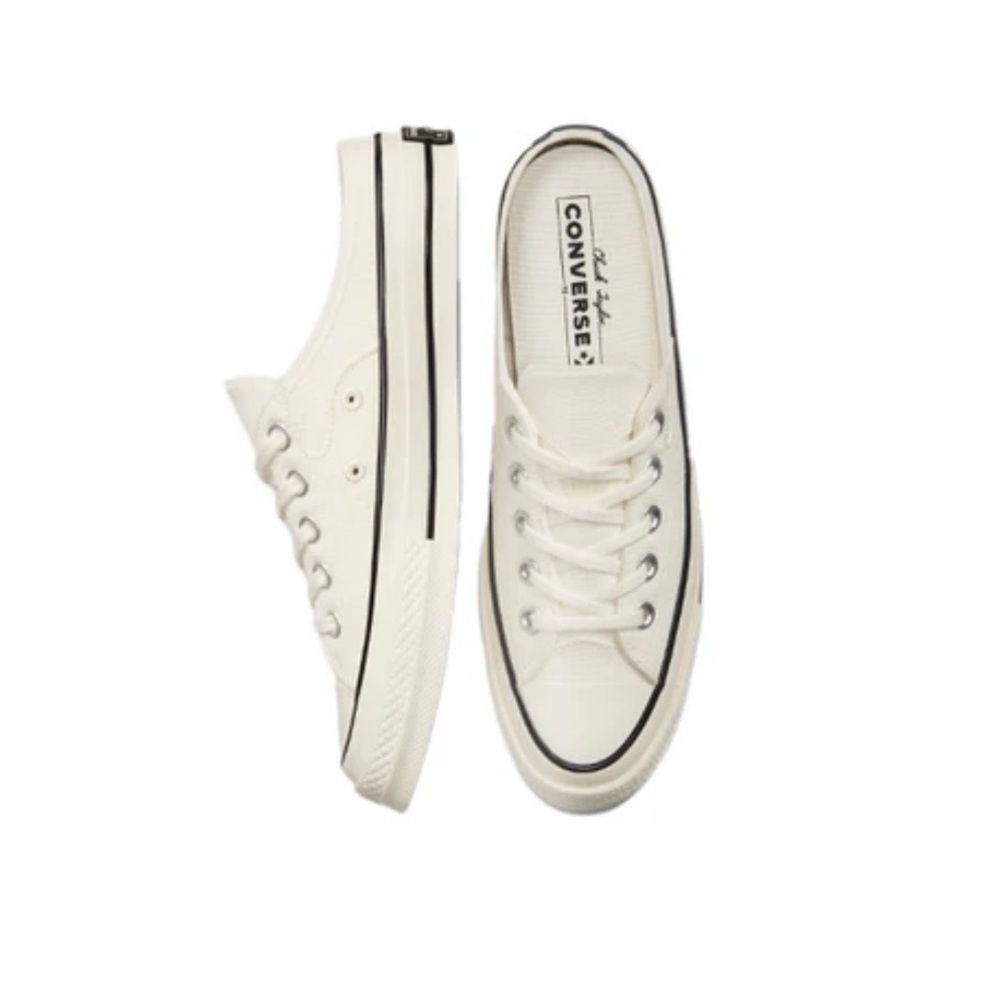 Converse Slip On Chuck Mule Recycled Canvas Sneaker in  Cream NWOT Size 6